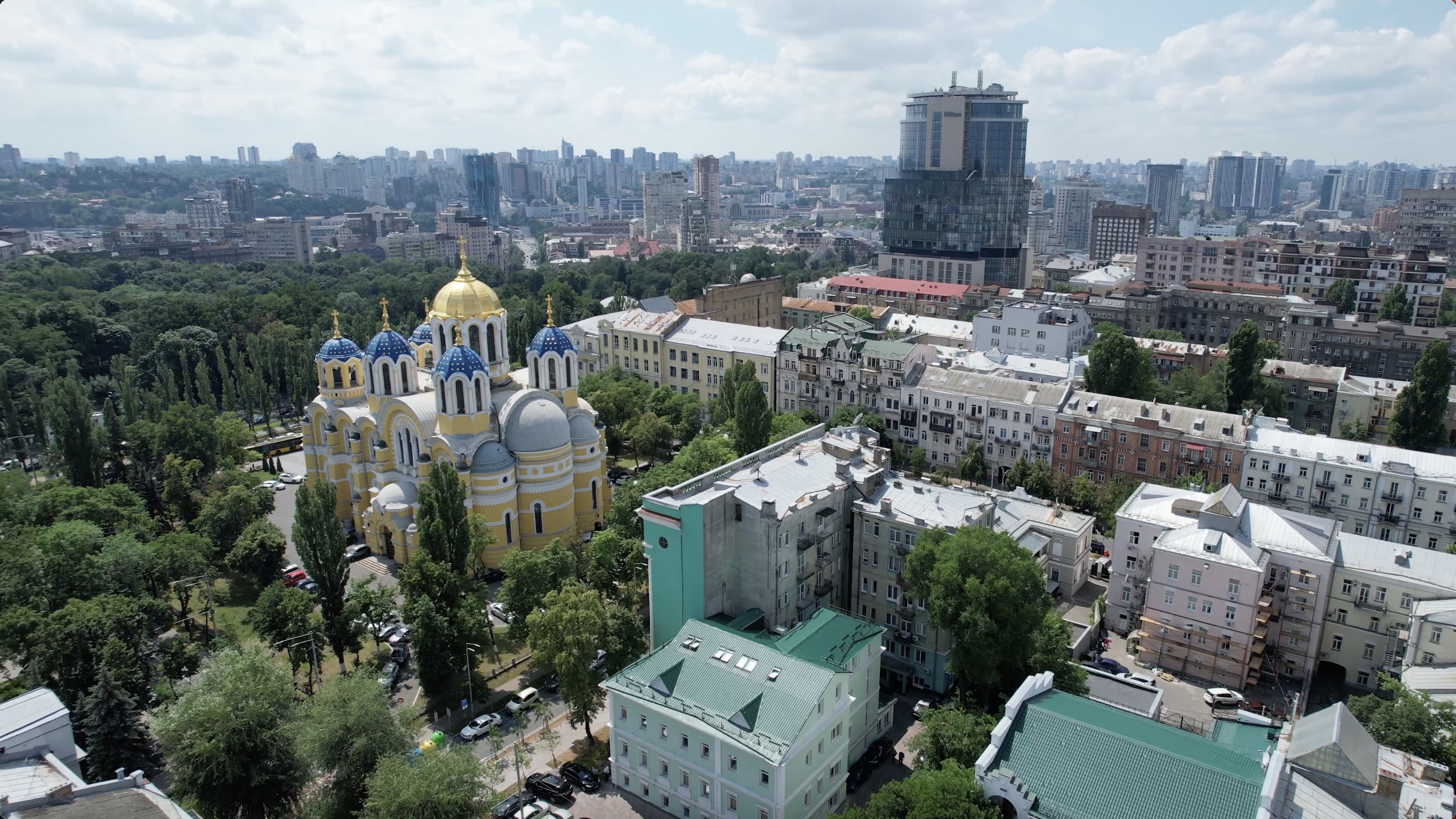 Kiev Cityscape with Vladimirsky Cathedral